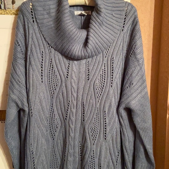 NWOT FREE with Any Sweater or Top Purchase-Cowl Neck Cable Knit Sweater for Fall - Picture 3 of 3